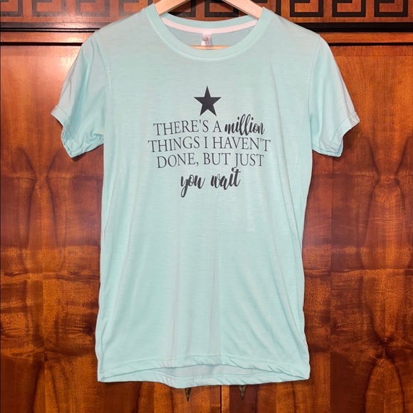 bubbakins Tops - Bubbakins Mint Green Motivational Quote Graphic Tee Juniors S